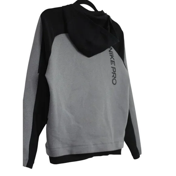 NIKE DRI- FIT Black and Gray Performance Hoodie Size Small - Picture 5 of 8